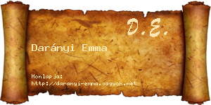 Darányi Emma névjegykártya