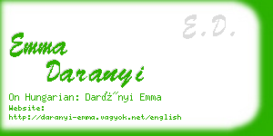 emma daranyi business card